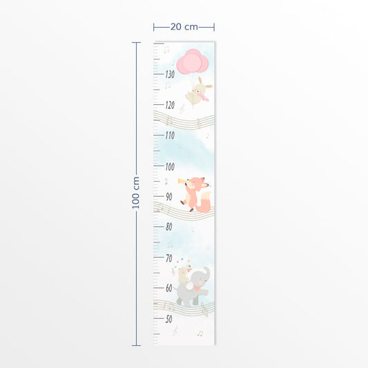 Régua de Crescimento Banda de Animais Rosa