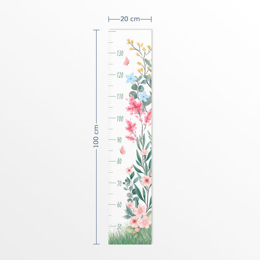 Régua de Crescimento Floral da Mali Rosa