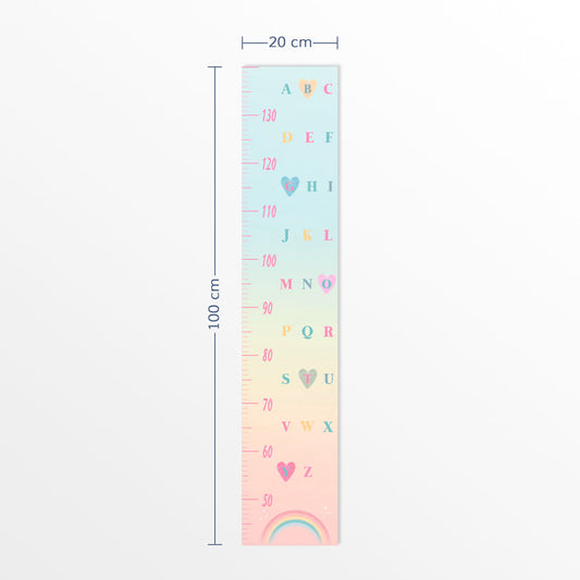 Régua de Crescimento Arco Íris Azul