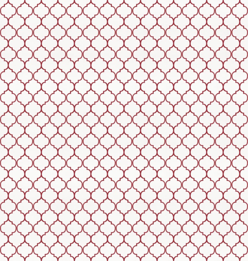 Papel de Parede Arabesco Aquarela Vermelho