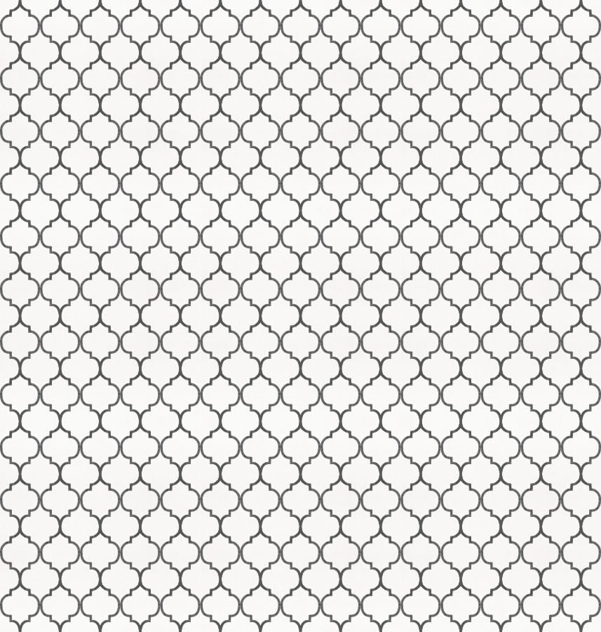 Papel de Parede Arabesco Aquarela Preto