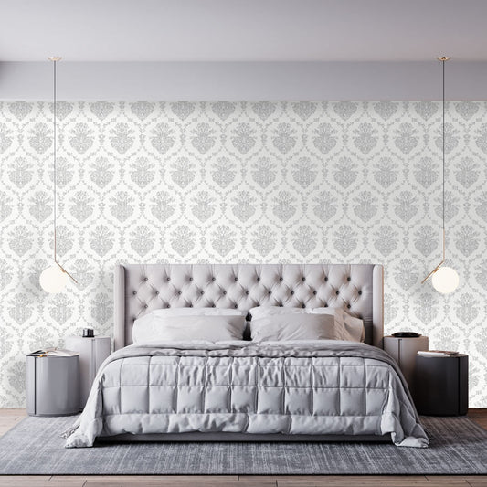 Papel de Parede Arabesco Classic Cinza