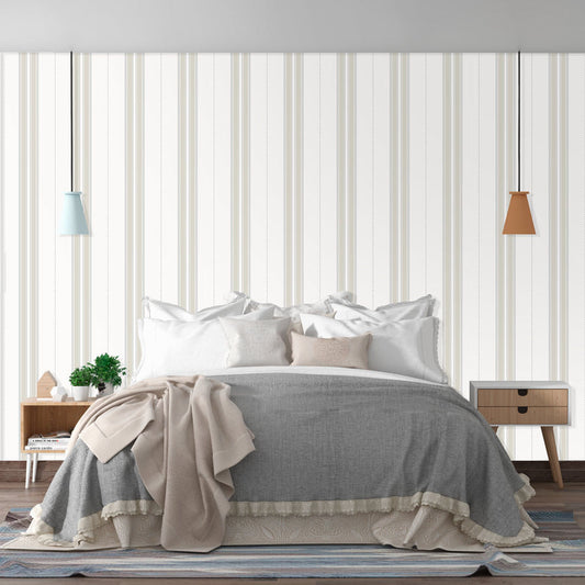 Papel de Parede Listra Britânica Bege