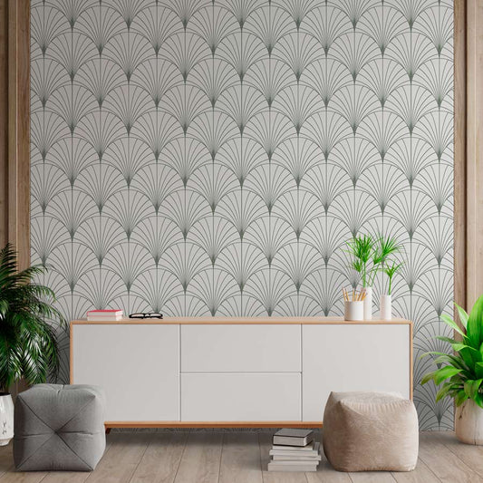 Papel de Parede Leque Verde Seco