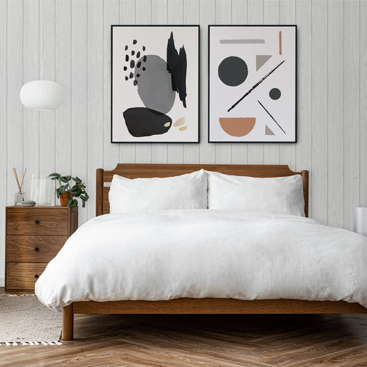 Papel de Parede Madeira Branca