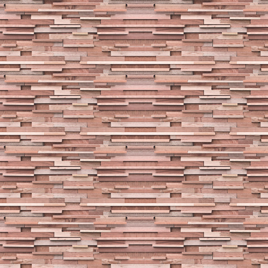 Papel de Parede Mosaico de Madeira