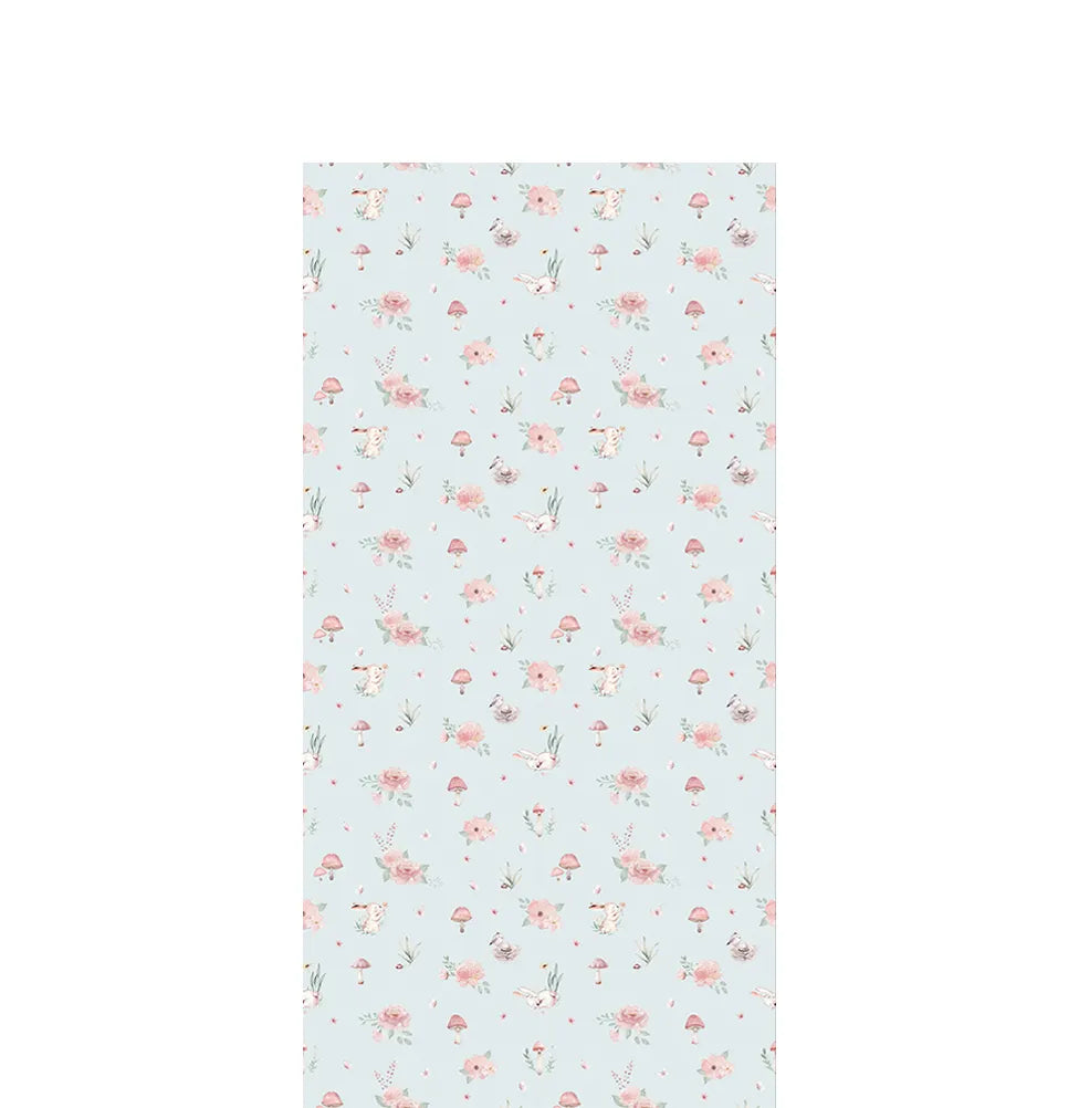 Papel de Parede Cogumelos Azul