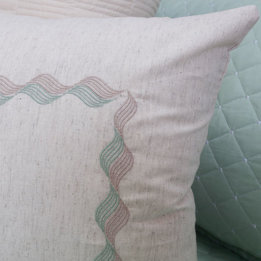 Almofada Retangular Linho Onda 45cm x 35cm - Verde Malva