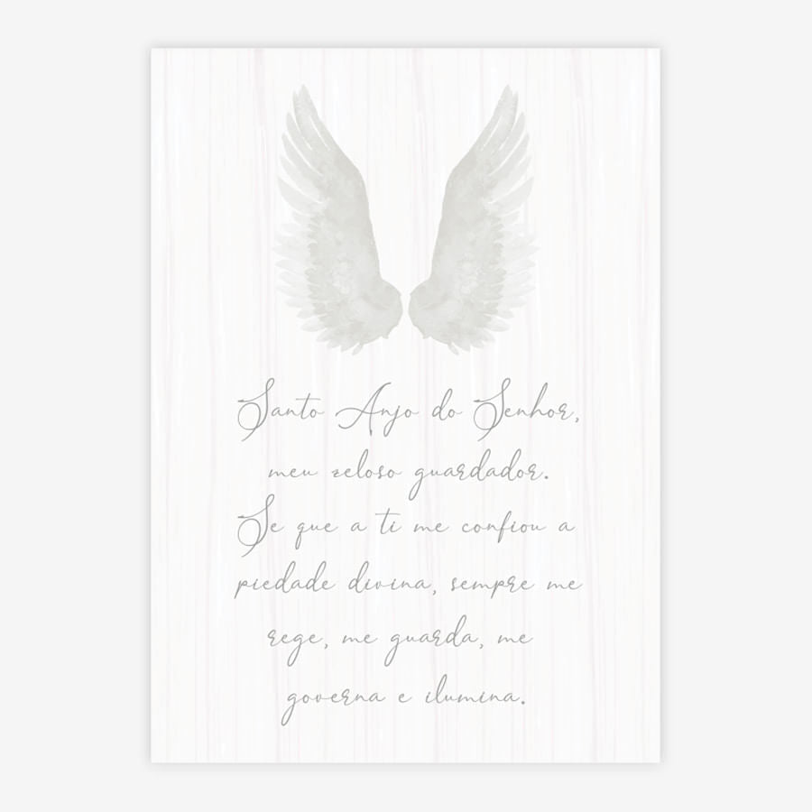 Quadro Infantil Oração Santo Anjo Rose
