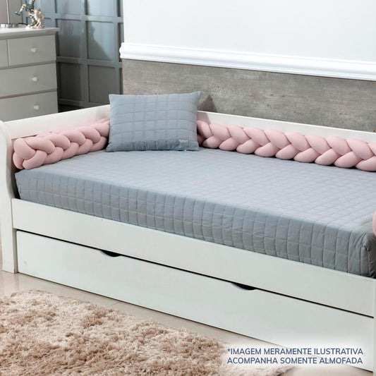 Almofada Retangular Quadradinho Cinza