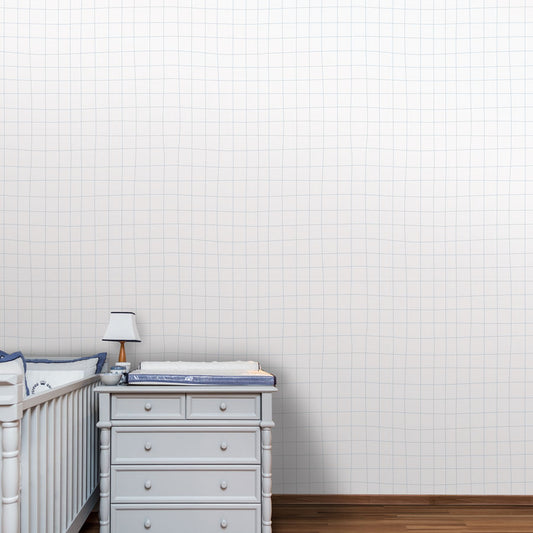 Papel de Parede Infantil Gride Azul