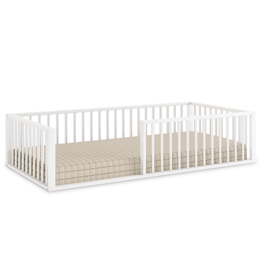 Cama Montessoriana Solteiro Fazenda - Branco