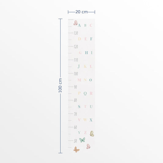 Régua de Crescimento Alfabeto Flores do Campo Verde