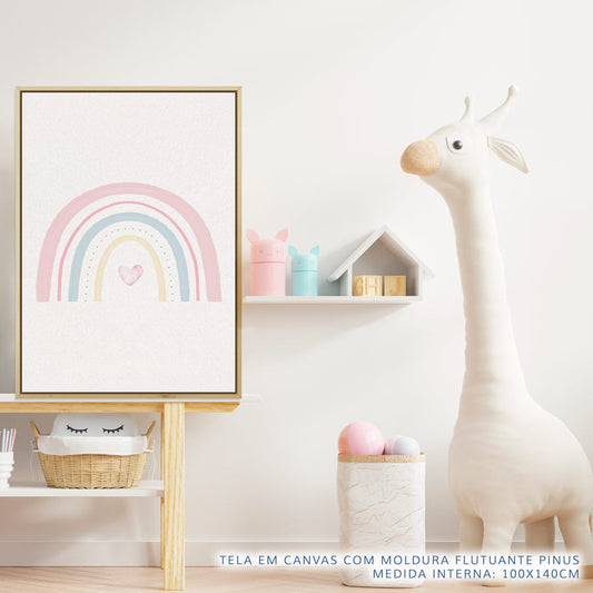 Quadro Infantil Arco Íris Aquarela