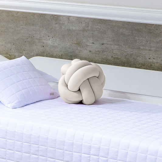 Almofada Nó Tranças Cru