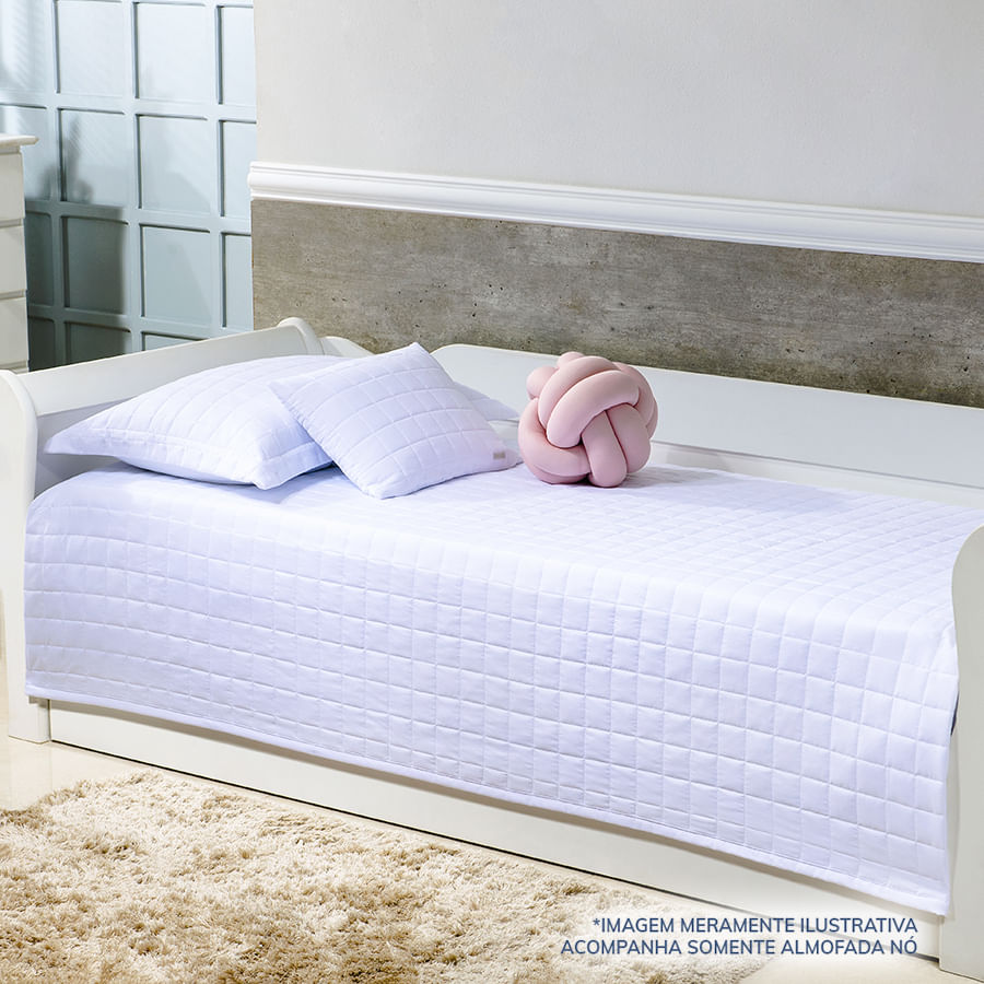 Almofada Nó Tranças Rosa Chá