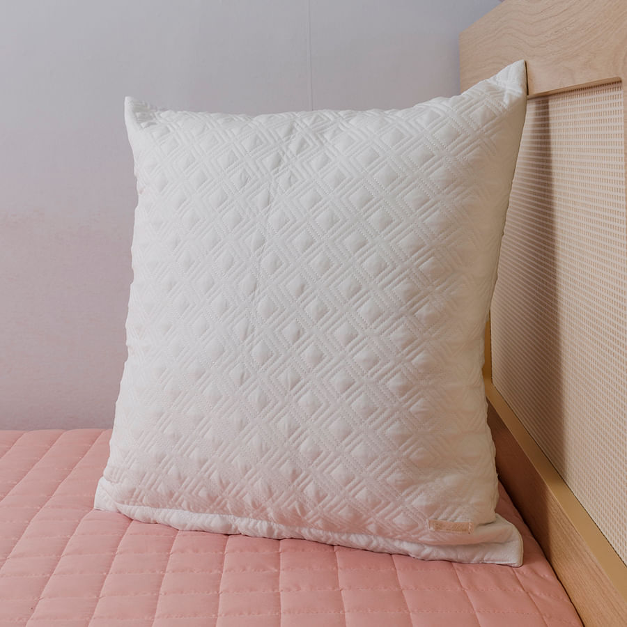 Capa de Almofada Losango Bege 50cm x 50cm