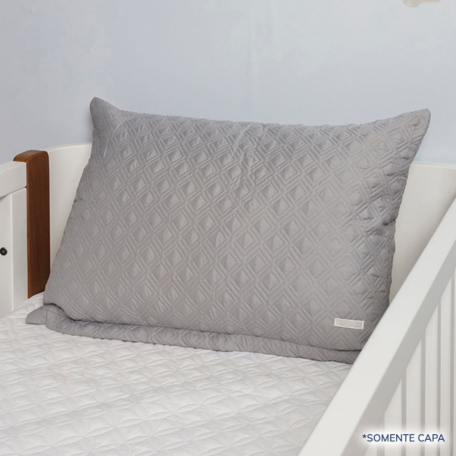 Capa de Almofada Losango Cinza 60cm x 40cm