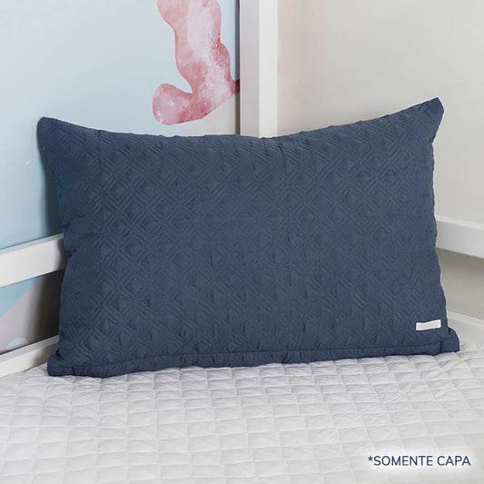 Capa de Almofada Losango Azul Jeans 60cm x 40cm