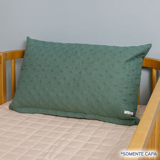 Capa de Almofada Losango Verde Seco 60cm x 40cm
