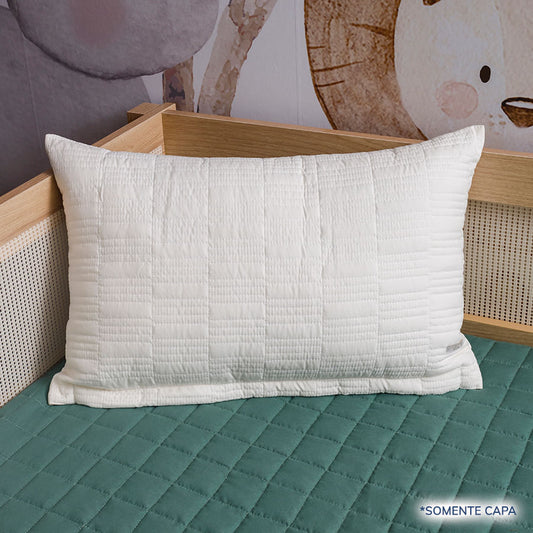 Capa de Almofada Retangulo Branco 60cm x 40cm