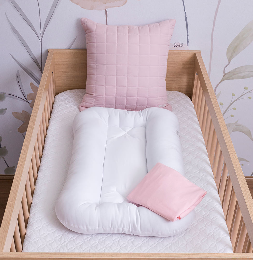 Capa de Ninho Fluffy - Rosa Bebê
