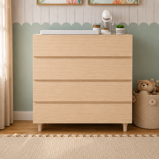Cômoda de Bebê Haus Nature 4 Gavetas Carvalho 90cm