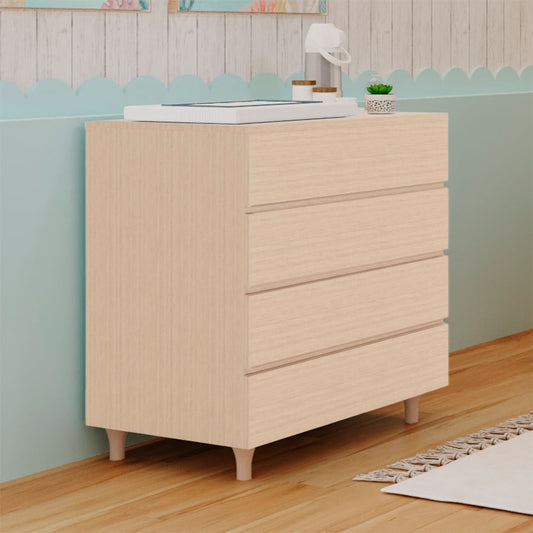 Cômoda de Bebê Haus Nature 4 Gavetas Carvalho 90cm