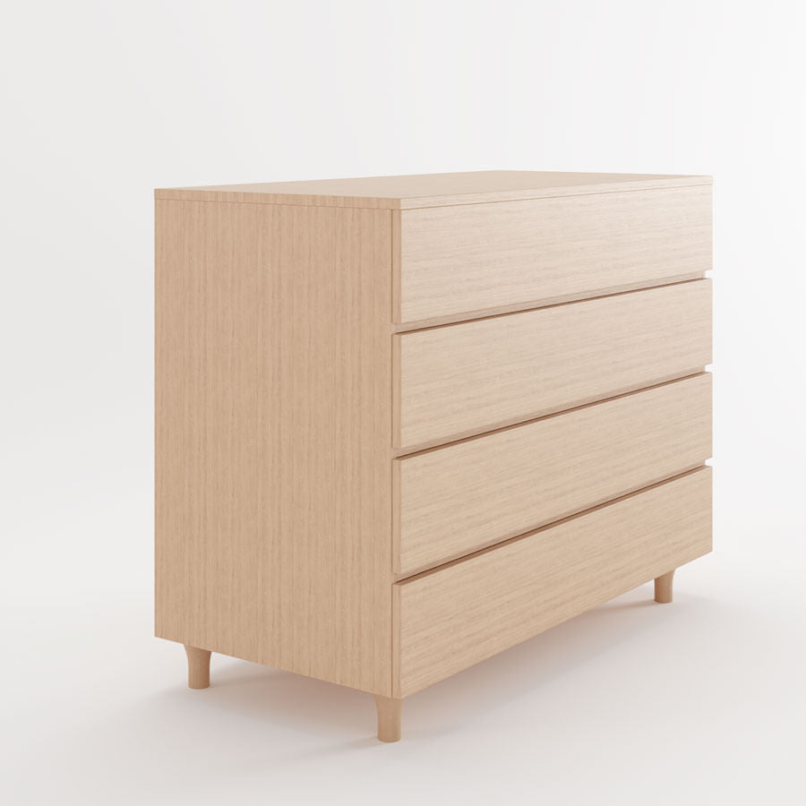 Cômoda de Bebê Haus Nature 4 Gavetas Carvalho 90cm