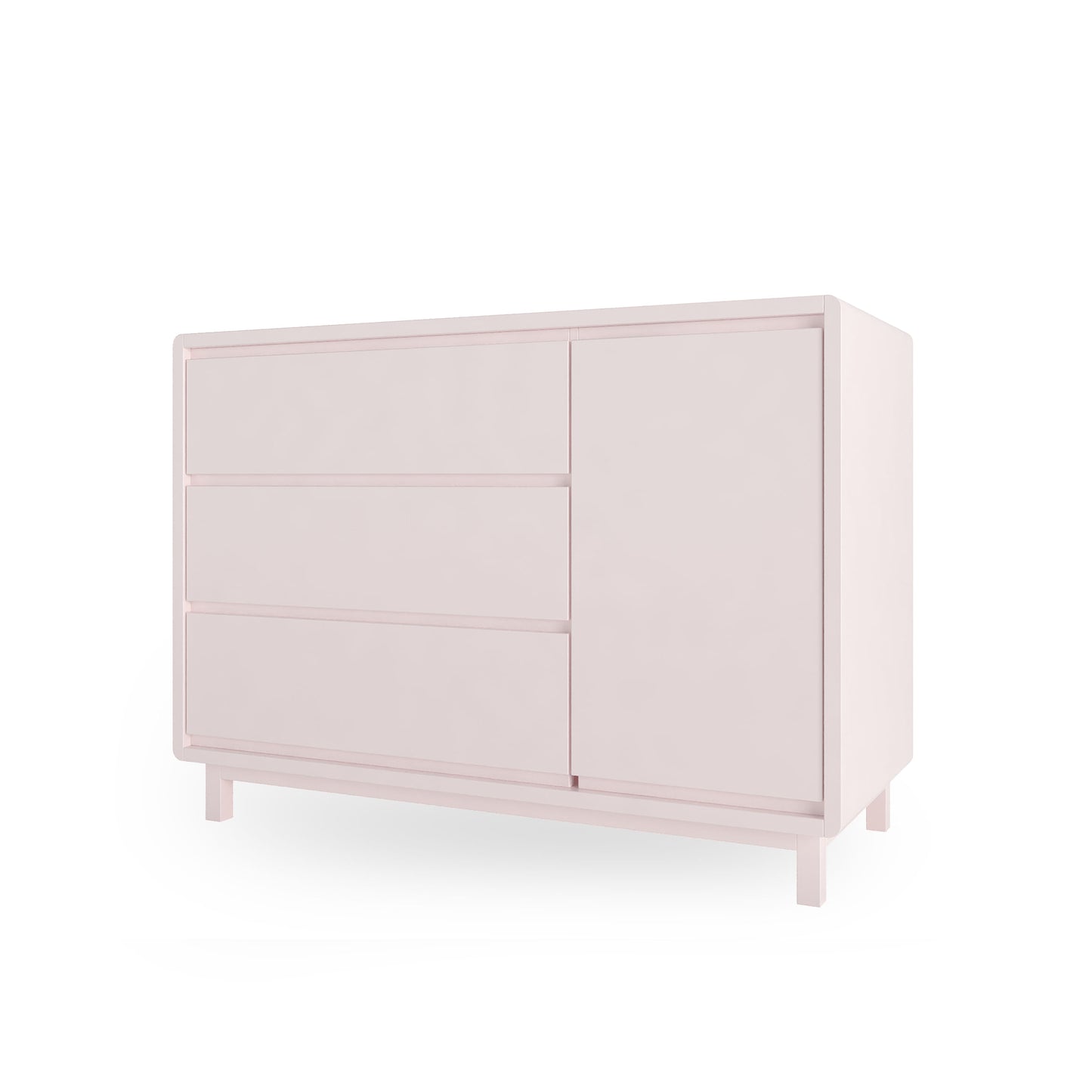 Cômoda de Bebê Nord Com Porta Rosa