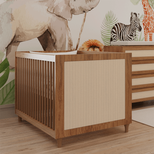 Berço Haus Nature Com Palha 3 em 1 - Freijó