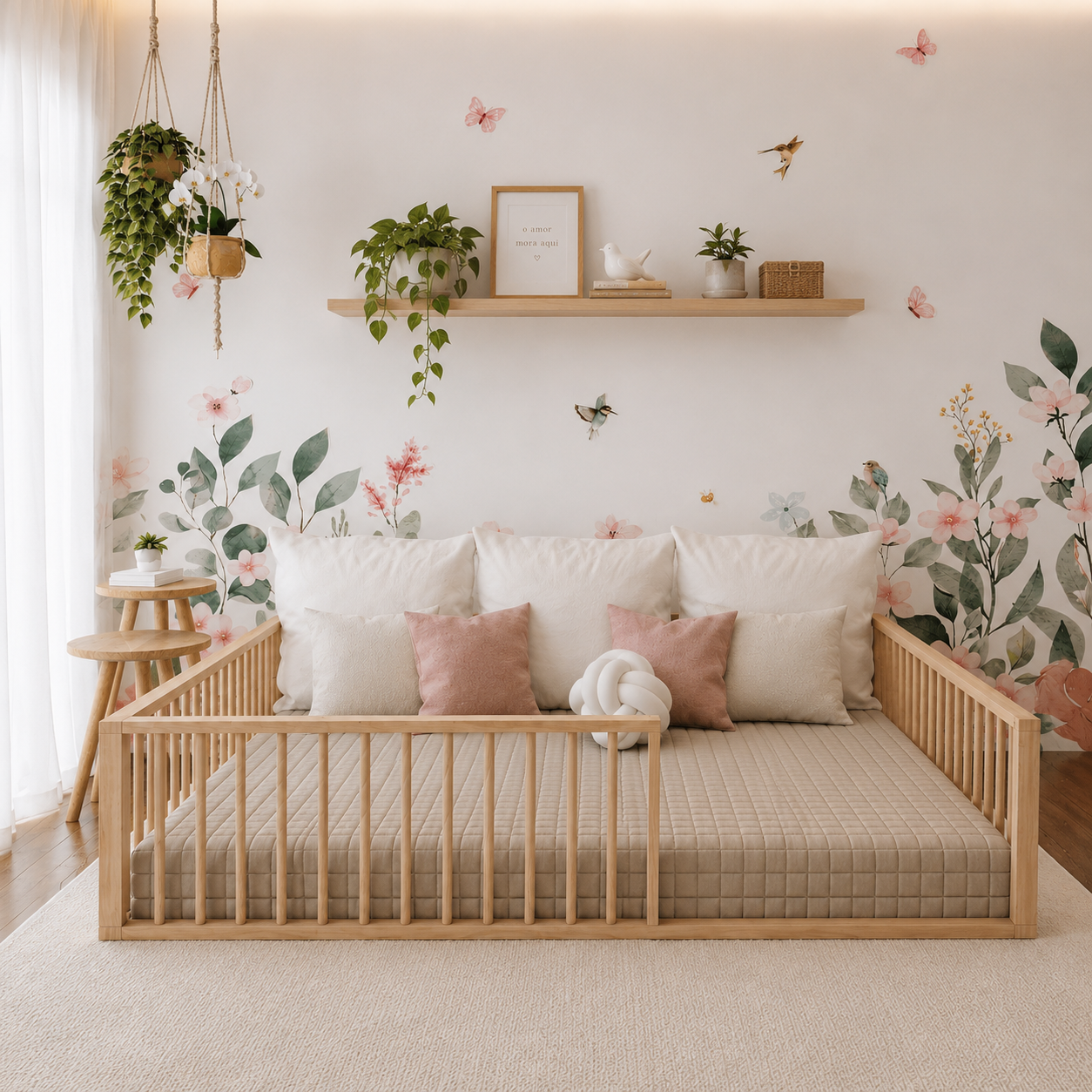 Cama Montessoriana Casal Fazenda - Carvalho