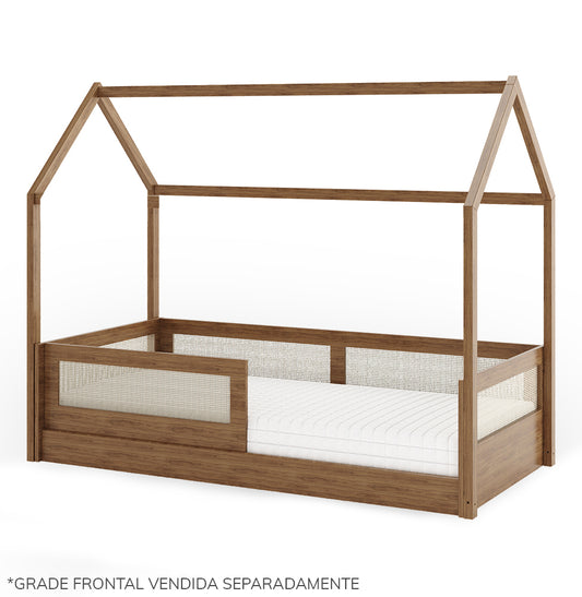 Cama Sofá Haus Nature Casinha Palha 2 em 1 - Freijó