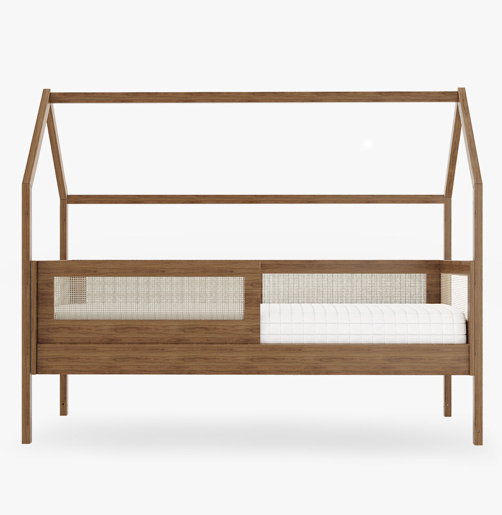 Cama Sofá Haus Nature Casinha Palha 2 em 1 - Freijó