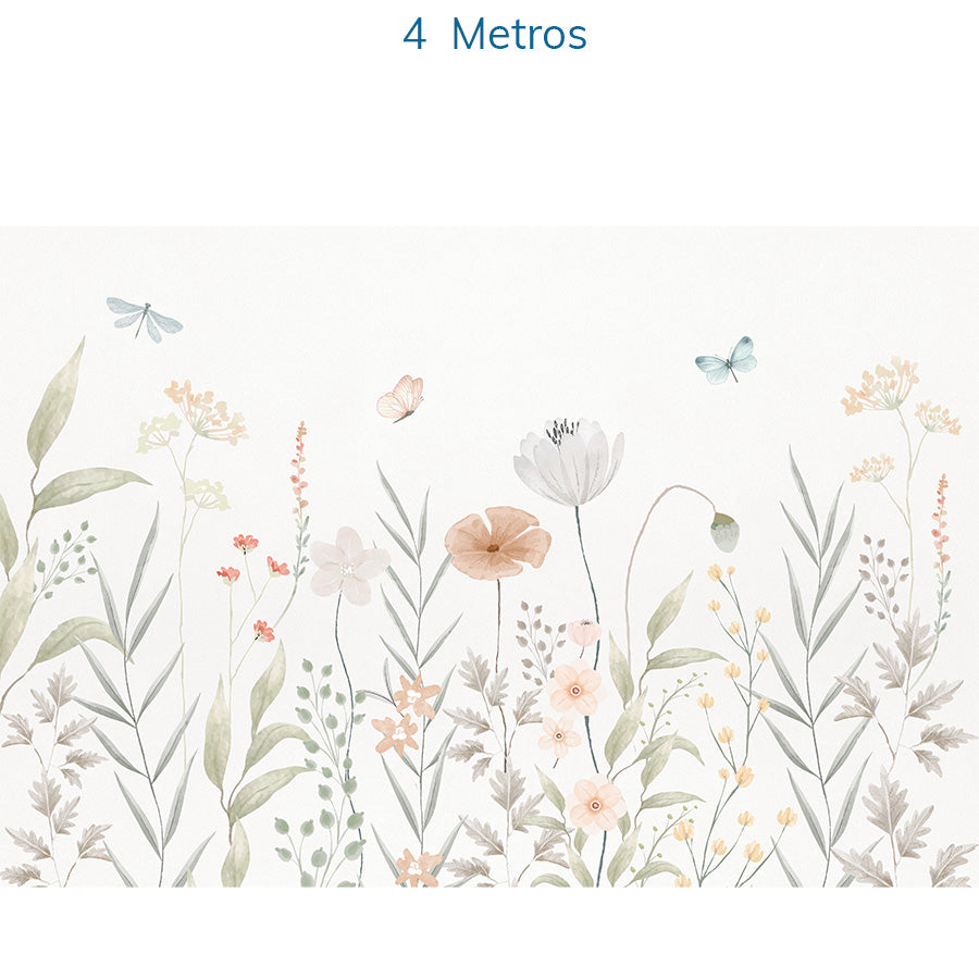 Papel de Parede Infantil Flores de Outono - Mural