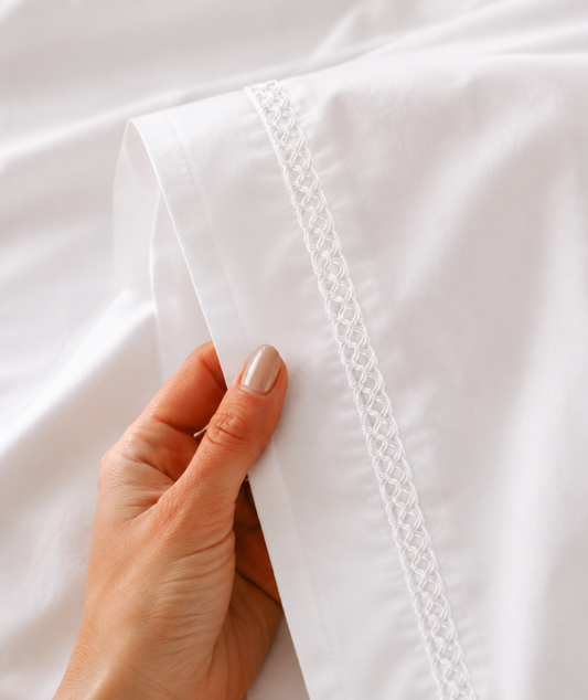 Lençol de Solteiro Corrente 3 Peças - Branco