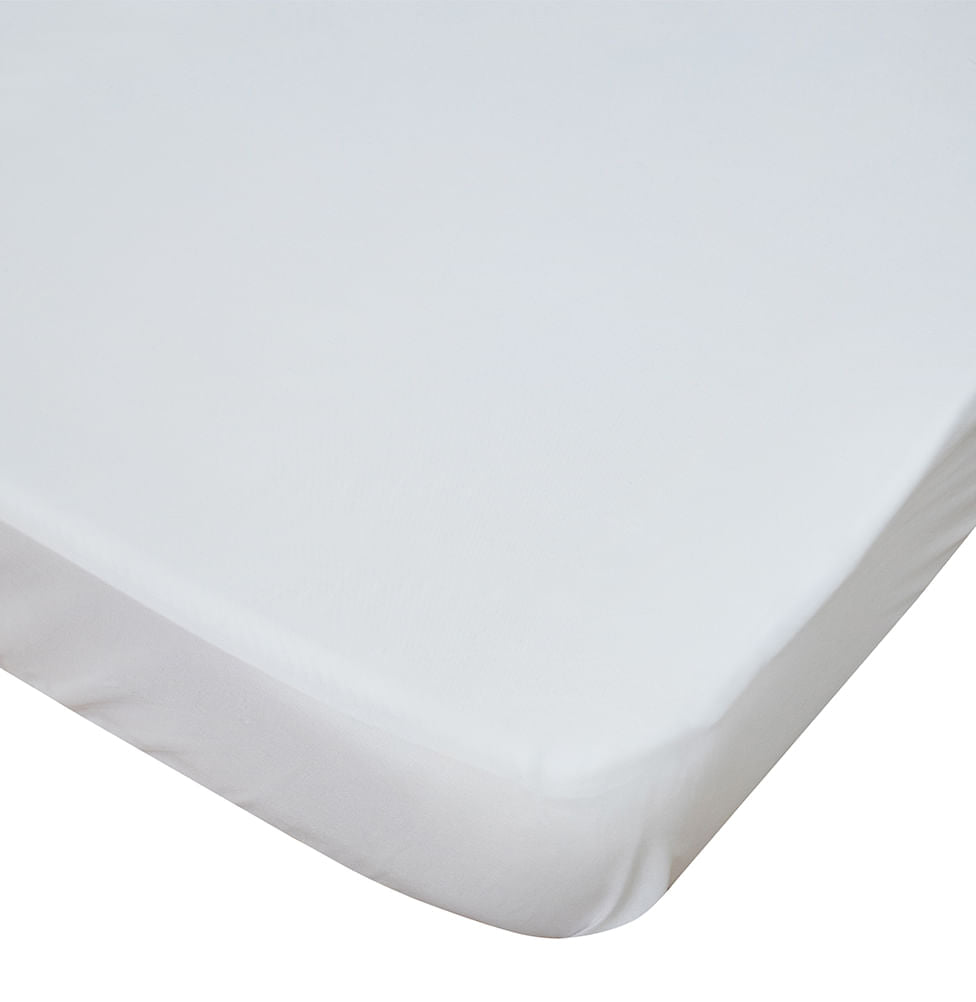 Lençol de Berço Acetinado Com Elástico - Branco