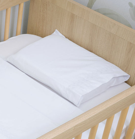 Kit Fronhas de Berço Acetinado 2 Peças - Branco