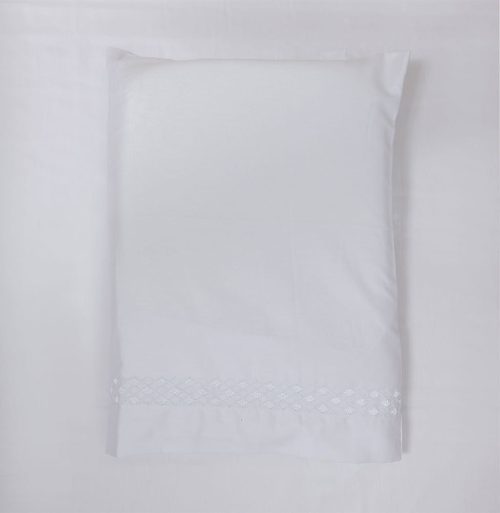 Kit Fronhas de Berço Acetinado 2 Peças - Branco
