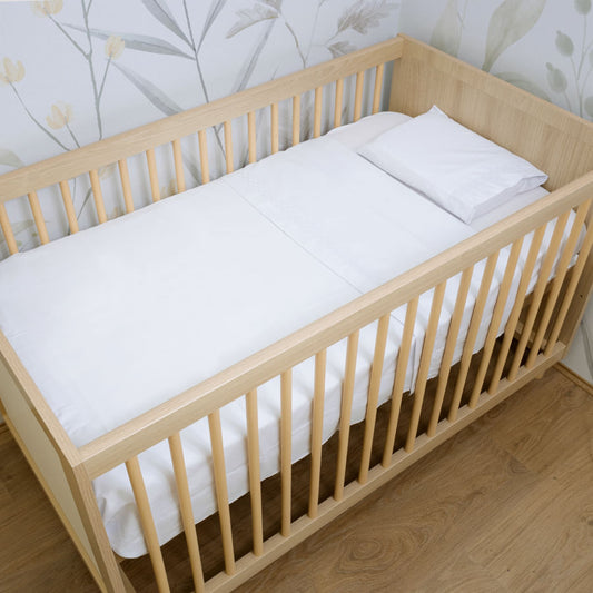 Lençol de Berço Losango 3 Peças - Branco