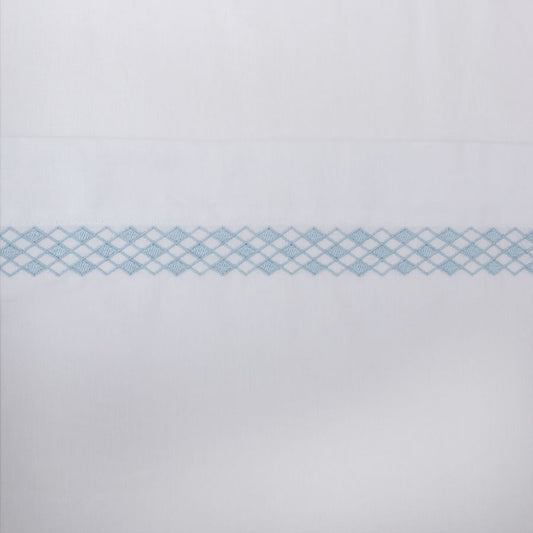 Lençol de Berço Losango 3 Peças - Azul Jeans