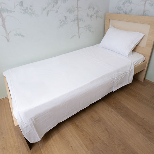 Lençol de Solteiro Losango 3 Peças - Branco