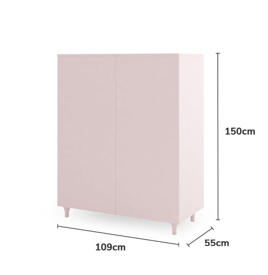 Roupeiro Haus Nature 2 Portas - Rosa