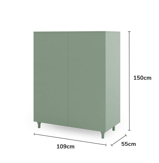 Roupeiro Haus Nature 2 Portas - Verde Jardim