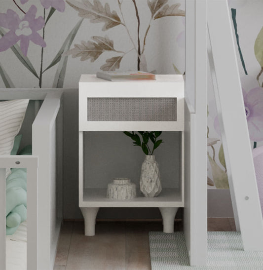 Mesa de Apoio Haus Nature com Palha - Branco