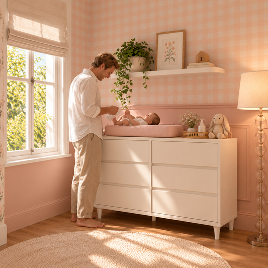 Cômoda de Bebê Haus Nature 6 Gavetas - Branco