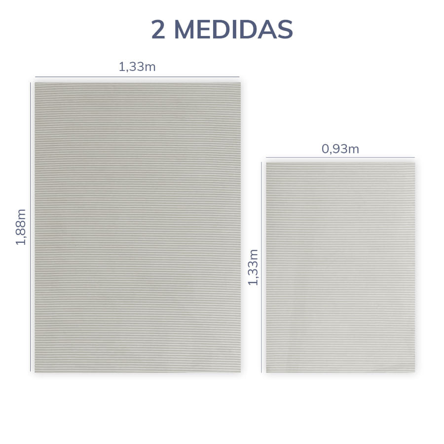 Tapete Infantil Retangular Listra Fina - Bege