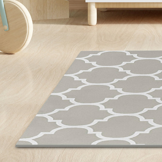 Tapete Infantil Retangular Arabesco - Bege