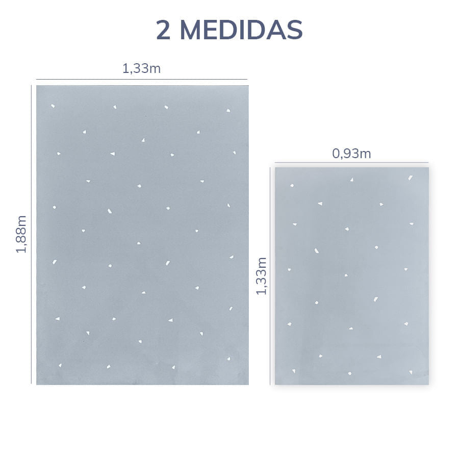 Tapete Infantil Retangular Granilite - Azul