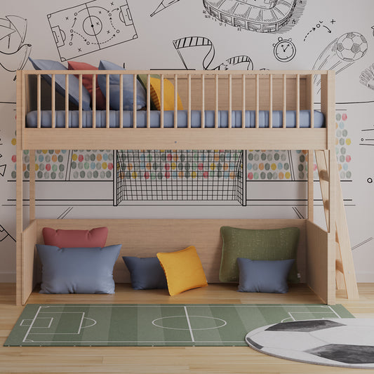 Cama Infantil Mezanino Fazenda - Carvalho